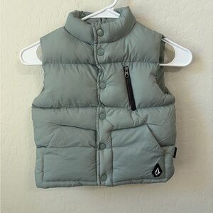 Volcom Kids Light Sage Green Puffer Vest